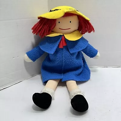 14  Vintage 1990 Madeline Original Soft Rag Doll -Blue Coat Hat Felt/Yarn - Eden • $13.95