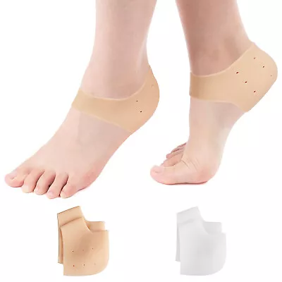 1-3 Pairs Elastic Gel Heel Protectors Heel Cushion Pads Pain Plantar Fasciitis • $6.99