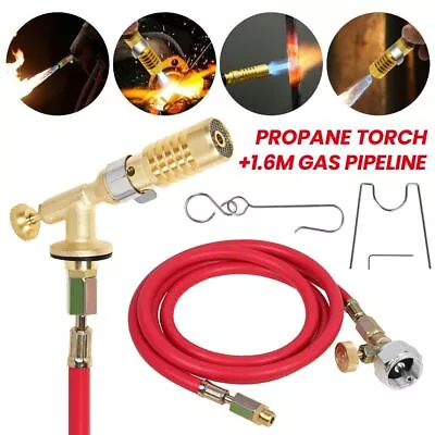 Welding Propane Torch W/ Hose MAPP MAP-Pro Turbo Burner Welding Torch 1.6M Hose • $23.49