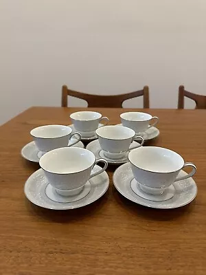 Noritake China 5698 Vintage Damask Teacup (set Of 6) • $90