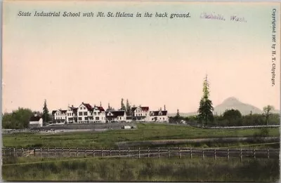 1910s CHEHALIS Wash. Postcard  State Industrial School  Mt. St. Helens View • $5.62