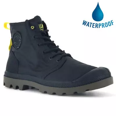 Palladium Pampa Hi Mens Waterproof Vegan Combat Ankle Boots Black Size UK 8-11 • £67.99