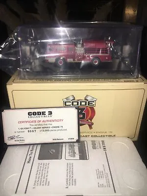 Code 3 Collectibles 1/64 Scale Engine 75 Valiant Service #13036 New • $270.79