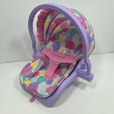American Girl Bitty Baby Doll Carrier Car Seat Purple Pink Blue Retractable Hood • $19.99