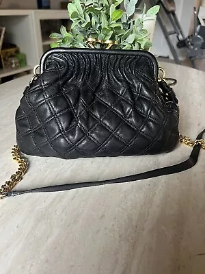 MARC JACOBS Black Quilted Little Stam Bag • $500