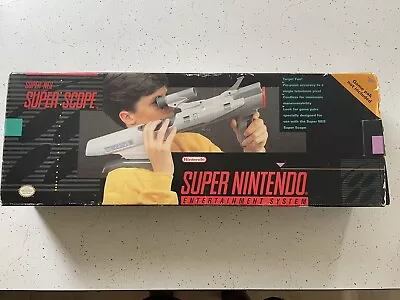 Super Nintendo SNES Super Scope Light Gun Complete In Box W Manual Tested CIB • $160