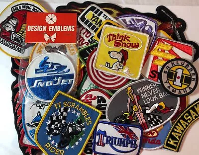 Vintage Lot Of 30 Motorcycle Snowmobile Patches Sno-Jet Yamaha Kawasaki Rupp • $23.50