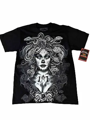 187 Medusa Portrait Graphic Tee - Sizes S - Black - The Beautiful Never Die • $8.99