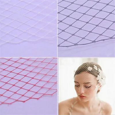 1 Yard Birdcage Veil Netting Wedding Hat Fabric Mesh DIY Sewing Millinery Craft • $2.79