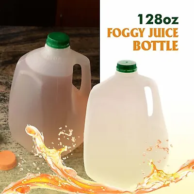 128oz Empty Plastic Juice Bottles With Tamper Evident Caps Freezer Safe 3 Pcs • £19.23
