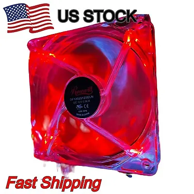 Rosewill LED 120mm Quiet PC Computer Case Cooling Fan 3pin 12V 0.16A 120*120*25  • $6.29