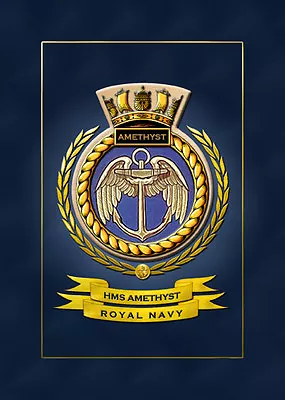 £19.99 • Buy Hms Amethyst Ships Badge/crest - Hundreds Of Hm Ships In Stock