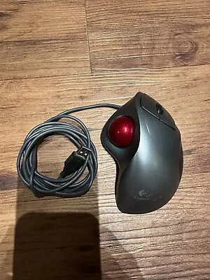 Logitech TrackMan Wheel Ball Mouse USB Optical Trackball Silver T-BB18 TESTED • $0.99