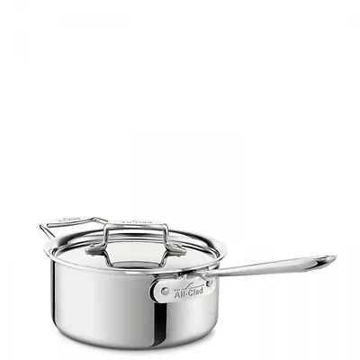 All-Clad SD55203 D5 Polished 18/10 SS 5-Ply Bonded 3-qt Sauce Pan With Lid • $129.99