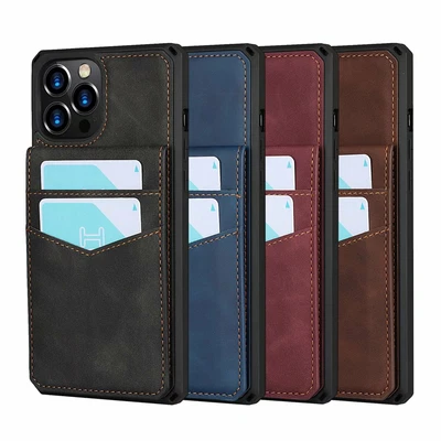 $20.88 • Buy For IPhone 13 Pro Max 12 11 XS XR Wallet With Credit Card Holder Leather Case