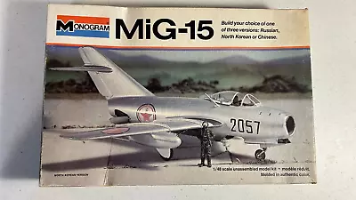 Monogram MiG-15 -Jet Fighter 1/48 Scale Model  Plane Kit  5403 Open Box • $24.95