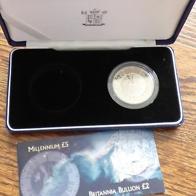 1999 Millennium £5 And Britannia Missing Royal Mint Boxed COA Five Pounds 1 Coin • £24.99