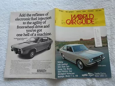 World Car Guide Magazine-august1972-toyota Carina-volvo 1800 Es • $15