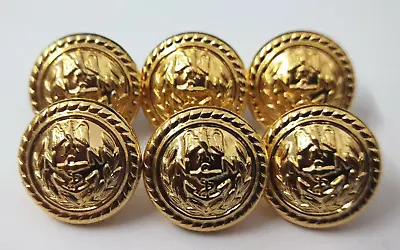 Buttons Nigerian Navy Insignia Style Officers Ring Back Naval 15mm X6 Buttons • £5.99