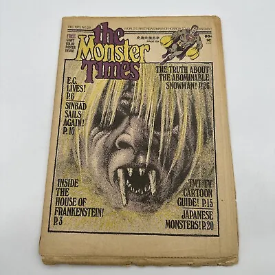 The Monster Times Magazine Newspaper Vol. #1 Issue #29 DEC 1973 E.C. Lives! • $25