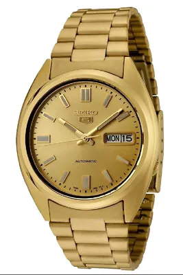 Seiko 5 SNXS80 Automatic Day-Date All Gold Stainless Steel Men's Watch SNXS80K1 • $168