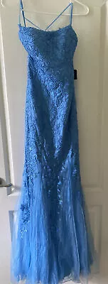 Blue Prom Dress Size 4 Brand New With Tags And Built In Padding • $180