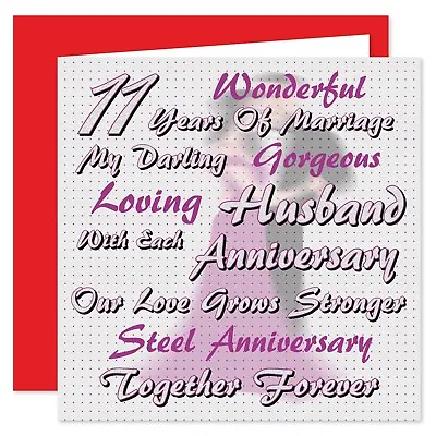 £4.50 • Buy My Husband 1st - 70th Years - On Our Wedding Anniversary Card - Together Forever