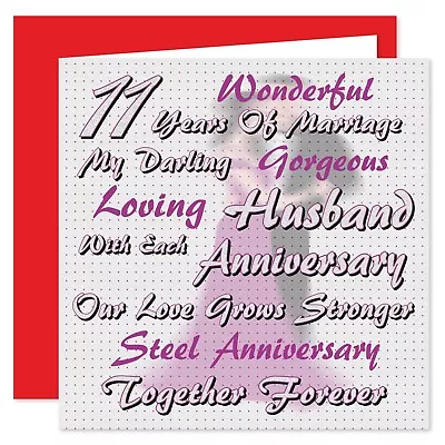 My Husband 1st - 70th Years - On Our Wedding Anniversary Card - Together Forever • £4.75