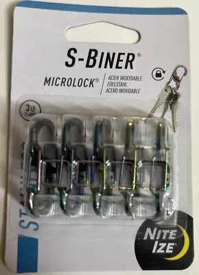 Nite Ize 5-Pack S-Biner MicroLock Stainless Steel Carabiner - Spectrum • $8.99