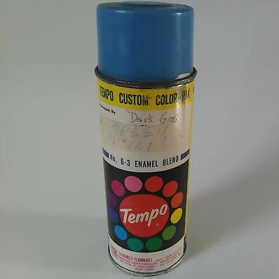 Vintage Tempo Spray Paint Can Dark Green #77161 Filled  • $22