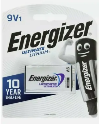 Energizer  9V Ultimate Lithium  Battery  (10 Year Shelf Life)    FREE POST • $13