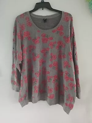 Disney Torrid Hidden Minnie Mouse Floral Long Sleeve Sweater Size 5x • $24.95