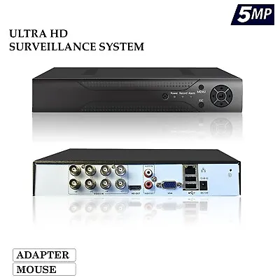5MP 8 Channel Ultra HD Digital 1920P CCTV Video Recorder DVR AHD VGA HDMI BNC UK • £72.99