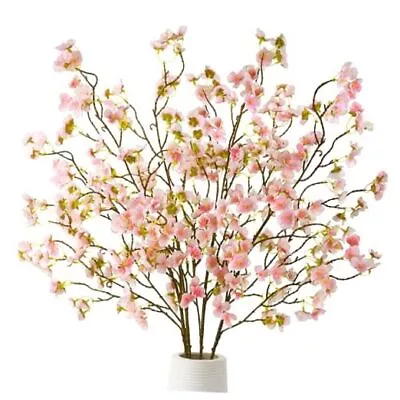 Cherry Blossom Branches Faux Silk Cherry Blossom Flowers Long Z-champagne • $29.04