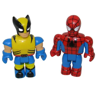 Mega Bloks Marvel X-Men WOLVERINE And SPIDER_MAN 3.5  Action Figures • $8.93