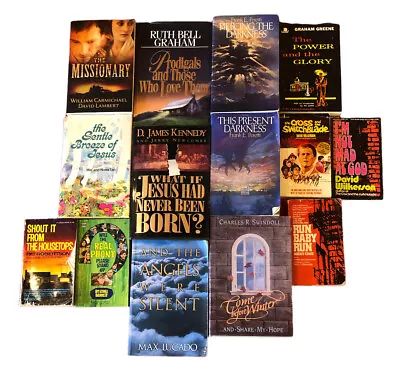 14 Christian Religious Fiction Books Lucado Wilkerson Swindoll Peretti Lot Mixed • $12.99