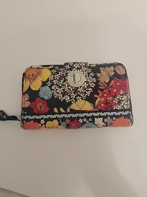 Vera Bradley Turnlock Wallet Clutch Happy Snails - Flowers • $10.99