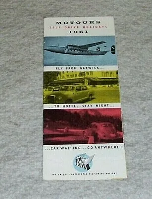 Mototours Self Drive Holidays 1961 Brochure Dan-air Vw Beetle Mercedes • $5.05