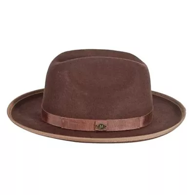 Open Road Hat Fedora Hat Pure Wool Felt Hat Vintage Rancher Hat 7 1/4-7 3/8 Tan • $76.96