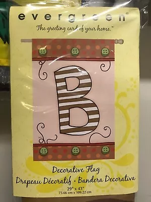 Initial Whimsical Patterns Large Decorative Evergreen Flags Your Choice Letter • $11