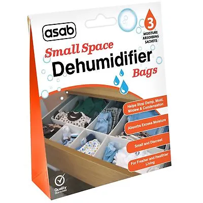 Small Space Dehumidifier Sachet Pack Wardrobe Drawers Mould Mildew Damp • £3.99