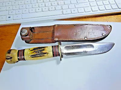 Marble's 4.5  IDEAL Knife Stag Handles & Pommel LARGE Nut Circa 1918-19 7562-MRX • $149.99
