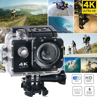 Upgrade Wifi 1080P 4K Ultra HD Action Camera DVR DV Waterproof Camera • $26.53