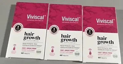 Viviscal Womens 60 Tablets 3 Pack 180 Tablets Total Exp 2025 • $79.95