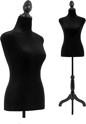 Used Female Mannequin Torso Dress Form W/Adjustable Tripod Stand Base Style • $40.99
