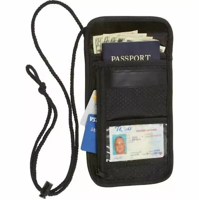Travel Passport Security Neck Lanyard Wallet Transparent Window ID Card Holder • $8.95