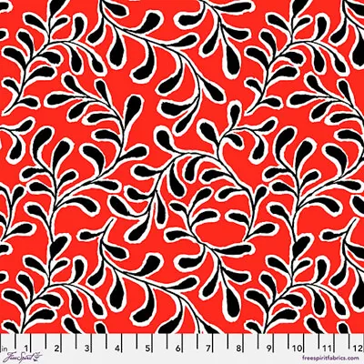 Free Spirit Kaffe Fassett Twig Red Cotton Fabric By The Yard • $12.50