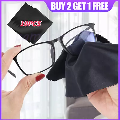 10X Microfibre Cleaning Cloths For Glasses Lens Camera Phone Screen Tablet PC • £3.38