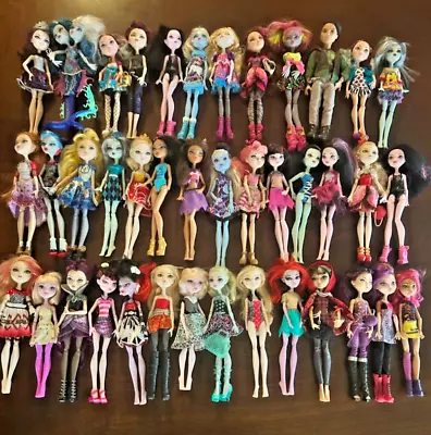 Huge Lot Of 40 Monster  High / Ever After High Dolls Clothes Shoes Free Shipping • $549.95
