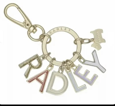£19.99 • Buy Radley Keyring Gold Tone Multi Colour Metal/enamel Letters Bag Charm Key Ring